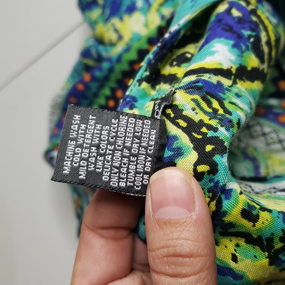 Chelsea & Theodore Viscose Button Up Long Sleeves Shirt Tunic Size 2X Bohemian - Picture 9 of 14